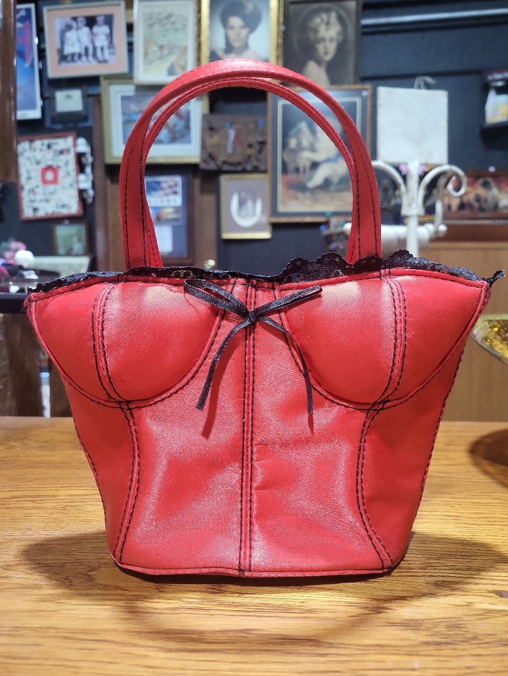 Y2k Red Corset-Style Romantic Goth Mini Hand Bag